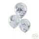 5 SILVER CONFETTI FILLED BALLOONS