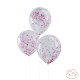 5 PINK CONFETTI FILLED BALLOONS