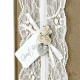 COUNTRY GUEST BOOK WITH LACE AND ROSES