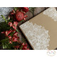 RUSTIC GUEST BOOK WITH WHITE ORNAMENTS
