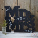 MR AND MRS CHALKBOARD ALTERNATIVE GUESTBOOK
