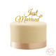 SPARKLING GOLD JUST MARRIED CAKE TOPPER