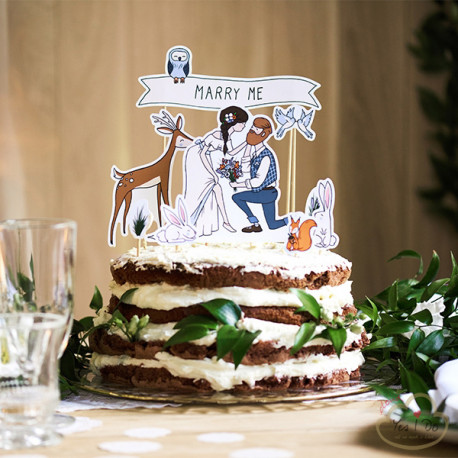 MARRY ME CAKE TOPPER
