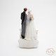BRIDE AND GROOM AT THE BALCONY CAKE TOPPER