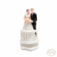 BRIDE AND GROOM AT THE BALCONY CAKE TOPPER