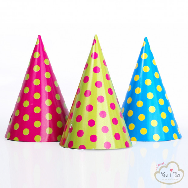 6 DOTS PARTY HATS