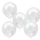 WHITE CONFETTI FILLED BALLOONS