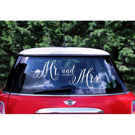 Sticker per auto - Mr. and Mrs.