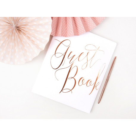 GUEST BOOK - WHITE AND GOLD
