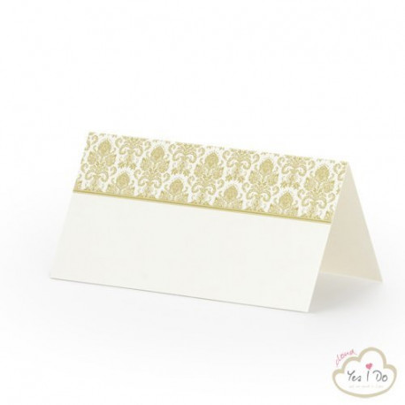 PLACE CARDS WITH GOLDEN ORNAMENTS 25 PCS.