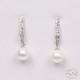 EARRINGS WITH RHINESTONES AND PEARL